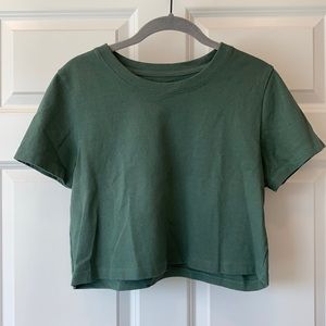Urban Outfitters Green Crop Tee